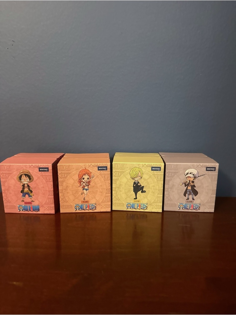 One Piece Figure Set With Stand Luffy X Law X Zoro X Sanji Brand New Round1